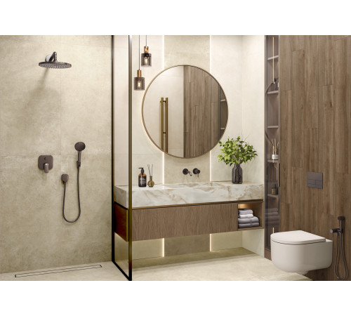 Керамогранит Artkera Group GP60120MIM08M Микроцемент коричневый / Microcement Brown 60×120