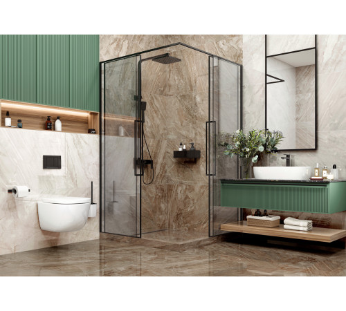 Керамогранит LCM 60120NAM21P Namibia Marron 60x120 коричневый полированный под мрамор