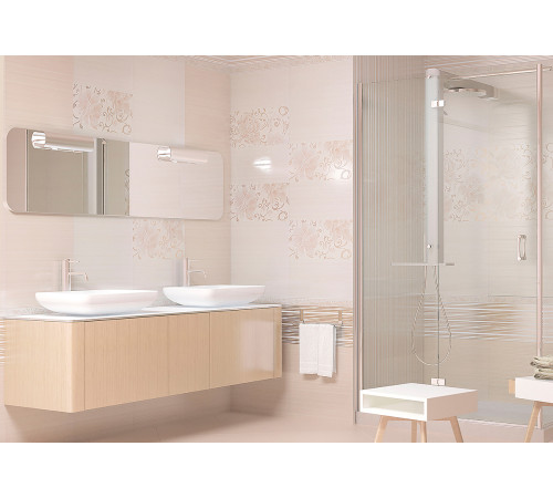 Плитка настенная Lines Crema WT9LNS01 249x500x7.5 Глянцевая