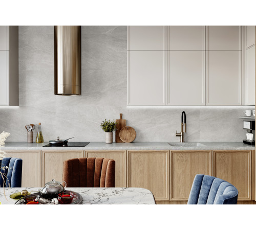Керамогранит Alma Ceramica GFU6060RKL17R Rock Line 60x60 серый глазурованный матовый / противоскользящий под камень