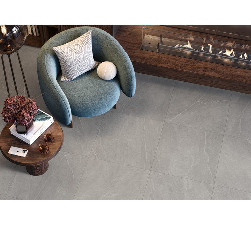Керамогранит Alma Ceramica GFU6060RKL17R Rock Line 60x60 серый глазурованный матовый / противоскользящий под камень