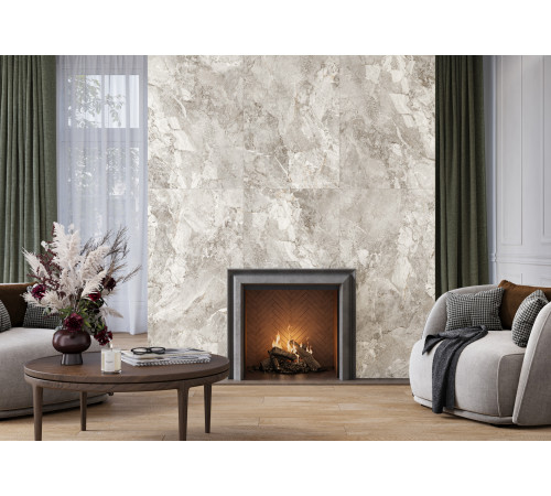 Керамогранит Alma Ceramica GFU6060RKL17R Rock Line 60x60 серый глазурованный матовый / противоскользящий под камень