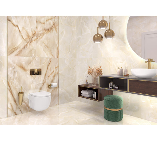 Керамогранит LCM 60120TLN01P Talisman Onyx Crema 60x120 бежевый полированный под камень