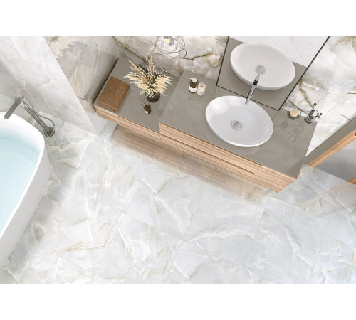 Керамогранит LCM 60120TLN01P Talisman Onyx Crema 60x120 бежевый полированный под камень