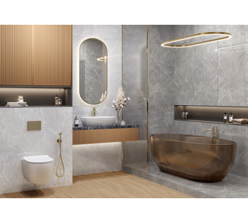 Керамогранит New Trend 60120TER15P Terra Gray 60x120 серый полированный под мрамор