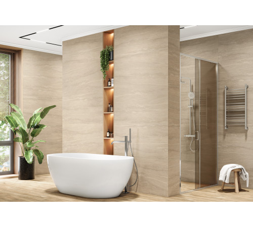 Керамогранит LCM 8080TIV11M Tivoli Romano 80x80 бежевый глазурованный матовый / карвинг под камень