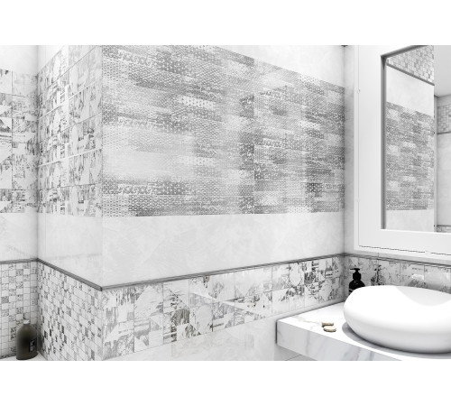 Декор Vesta Silver DW11VST00 200x600x9 Глянцевая