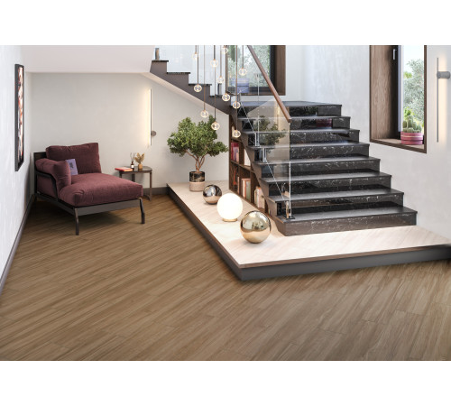 Керамогранит Delacora GP2090DEN21R Wooden Marron 20x90 коричневый матовый рельефный под дерево