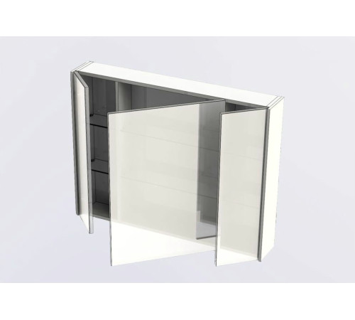 Зеркальный шкаф Aquanet Латина 100 белый