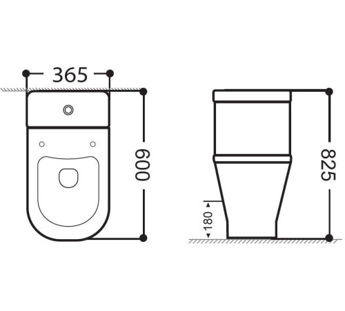 Сливной бачок Aquanet Fine FINE-C-1