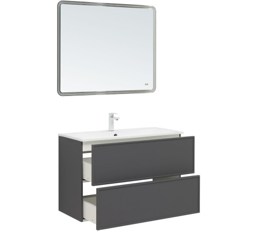 Тумба под раковину Aquanet Арт 90 ясень графит