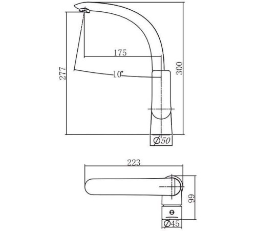 Смеситель для кухни Aquanet Arctic AF520-41СW