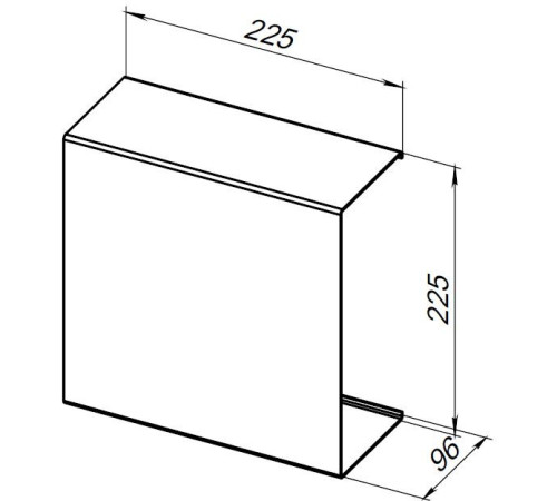 Полка Aquanet Магнум 25x25 черная матовая, квадрат
