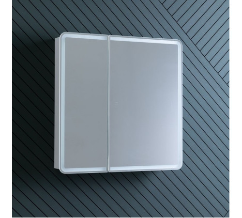 Зеркальный шкаф Aquanet Оптима 80 с LED подсветкой