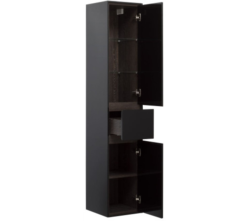 Пенал Aquanet Милан 35 черный глянец