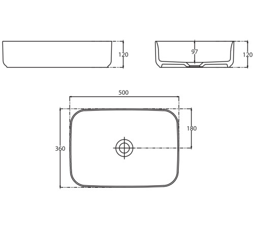 Раковина накладная Allen Brau Fantasy 50 4.11021.MT мятный