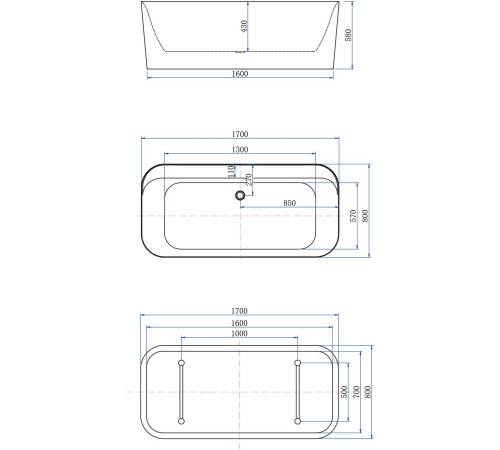 Акриловая ванна Allen Brau Infinity 1 170x80 2.21001.21/AM