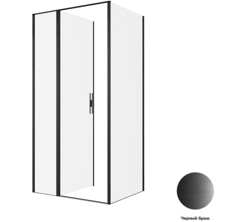 Душевой уголок Allen Brau Priority 100x80 3.31030.BBA + 3.31042.BBA черный браш