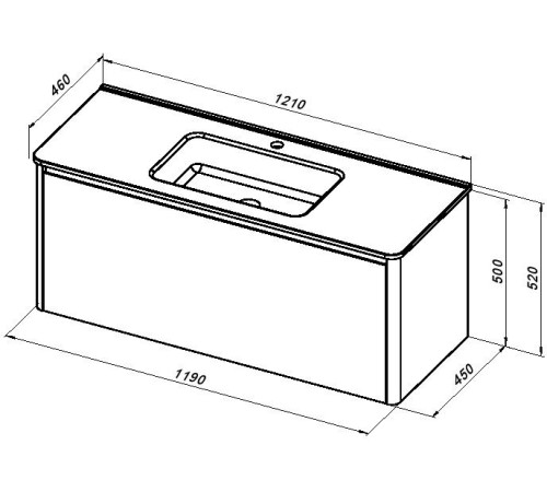 Тумба под раковину Allen Brau Gravity 120 1.370015.PGM платина матовый