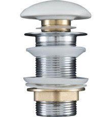 Донный клапан Aquanet белый матовый, без перелива