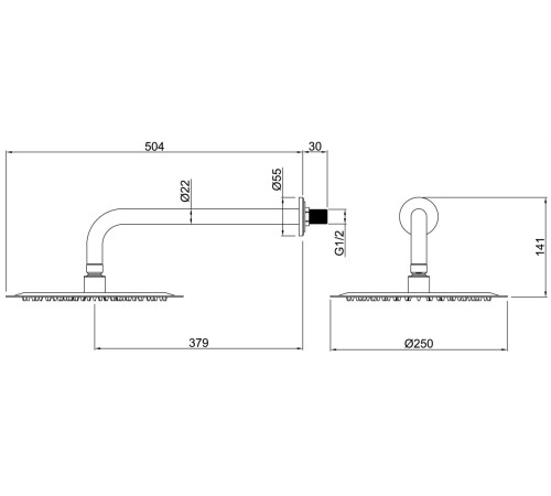 Верхний душ Allen Brau Infinity 5.21019-00 хром