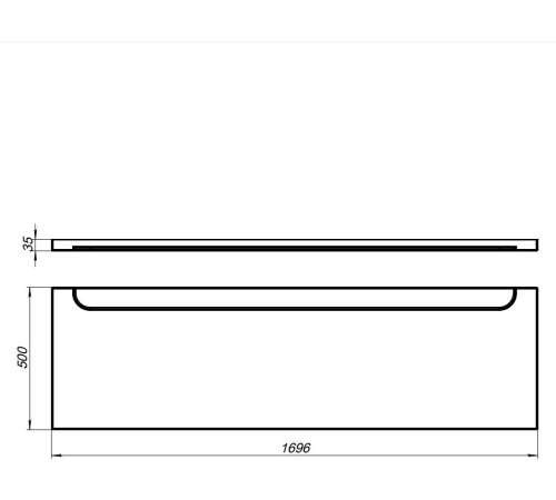 Фронтальный экран Aquanet Dali 150