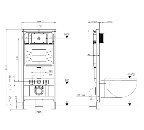 Инсталляция для унитаза Allen Brau Pneumatic Pro 9.11101.20