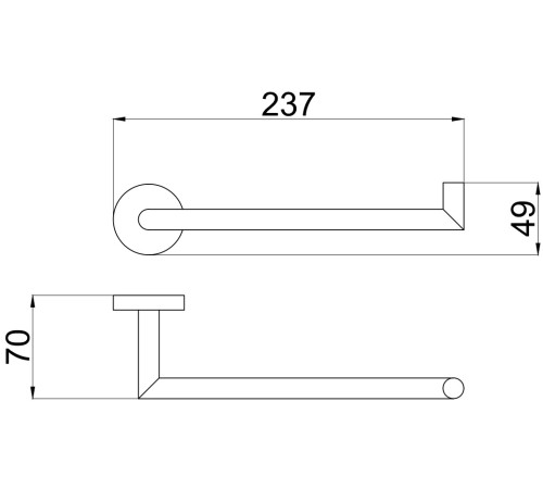 Держатель для полотенец Allen Brau Priority 6.31010-31 черный матовый