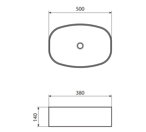 Раковина накладная Allen Brau Priority 50 4.31002.20 белый глянец