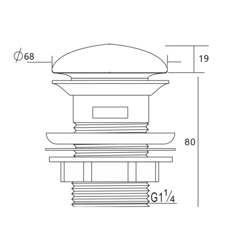 Донный клапан Aquanet белый, с переливом