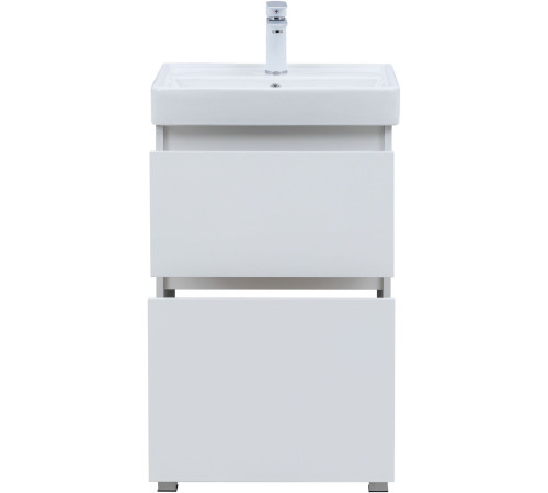 Тумба под раковину Aquanet Вега 50 напольная, белый глянец
