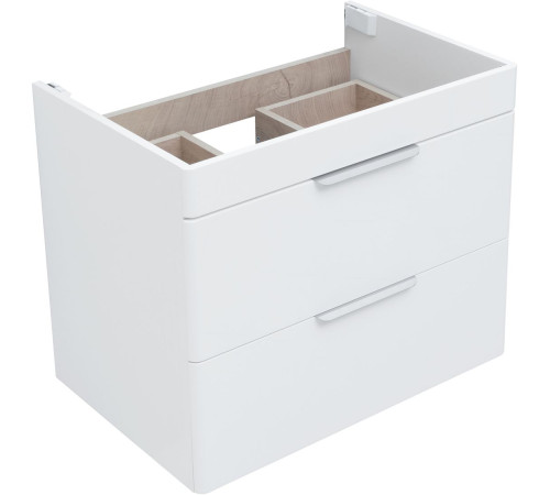 Тумба под раковину Aquanet Ирис New 70 белый глянец (2 ящика)