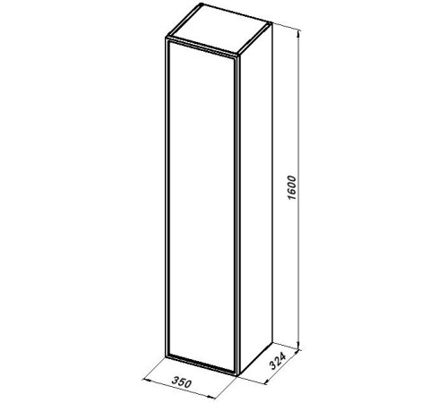 Шкаф-пенал Aquanet Арт 35 белый матовый