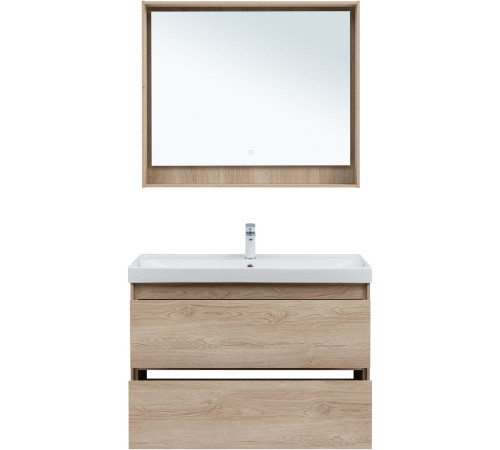 Тумба под раковину Aquanet Милан 100 дуб светлый