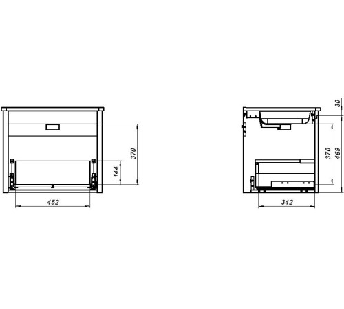 Тумба под раковину Allen Brau Gravity 60 1.370012.PWM папирус матовый
