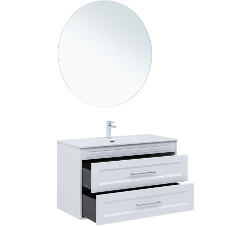 Тумба под раковину Aquanet Бостон New 100 белый сатин