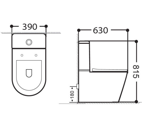 Сливной бачок Aquanet Atago 2.0 C2 LX-2904