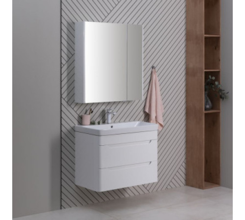 Мебель для ванной Aquanet София 80 белый глянец (2 ящика)