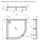 Душевой поддон Aquanet GL180 100x100 1/4