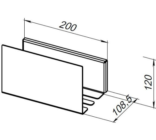 Полка Aquanet Магнум 20x12 черная матовая