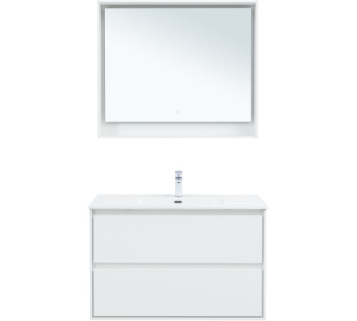 Тумба под раковину Aquanet Милан 100 белый глянец