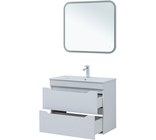 Тумба под раковину Aquanet Практика 80 белый глянец