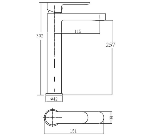 Смеситель для раковины Aquanet Passion AF300-11С