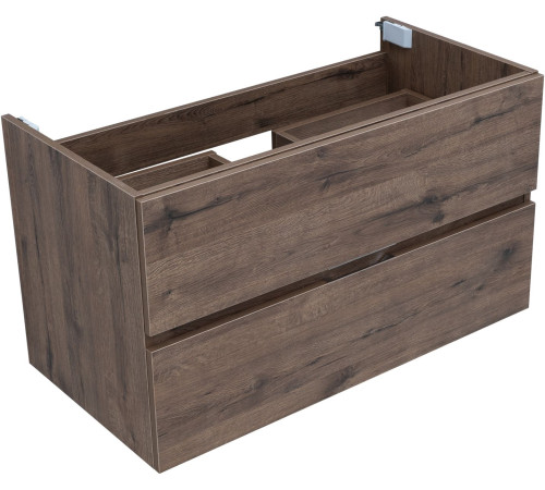 Тумба под раковину Aquanet Алвита New 90 2 ящика, дуб веллингтон табак