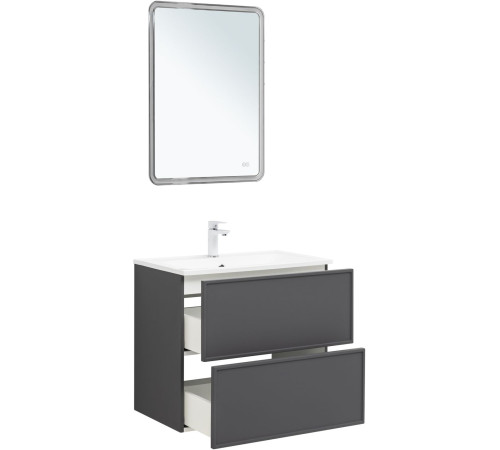 Тумба под раковину Aquanet Арт 75 ясень графит