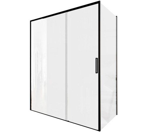 Душевой уголок Aquanet Pleasure Evo 160x80 AE65-160x80-BT профиль черный, прозрачное стекло