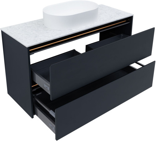 Тумба под раковину Allen Brau Activity 120 1.34007.AM антрацит матовый/черный браш