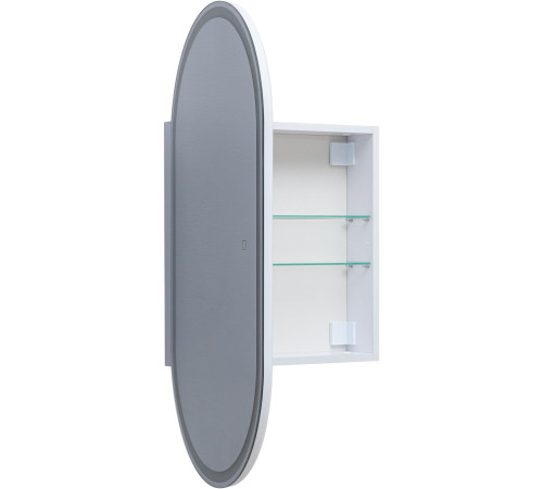 Зеркальный шкаф Aquanet Монте 50 белый, с LED подсветкой