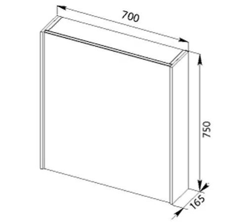 Зеркальный шкаф Aquanet Латина 70 белый
