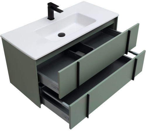 Тумба под раковину Allen Brau Reality 100 1.32007.CGM олива матовый